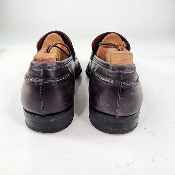 MAGNANNI THE MAINE DRESS LOAFERS US 8.5 M REED BROWN DISTRESSED SLIP-ON SHOES - Picture 6 of 13